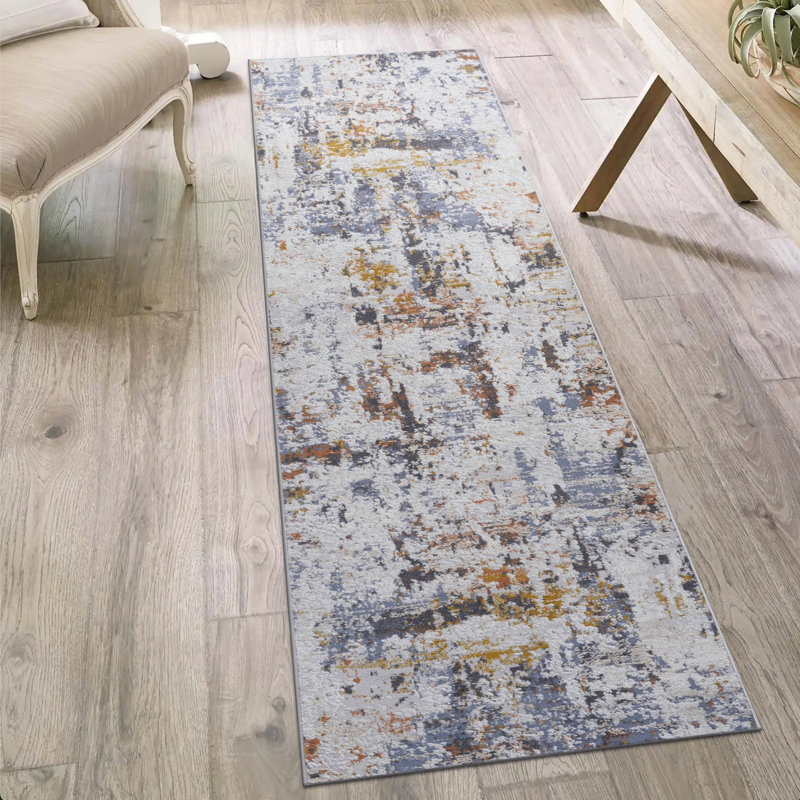 Area Rug, Machine-Woven Rug For Bedroom, Living Room, Runner 2'2" x 8'