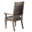 Chaise avec accoudoirs de salle à manger Metallic Platinum
