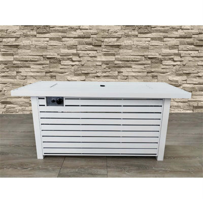 Table de foyer d'extérieur en acier au propane / gaz naturel avec couvercle