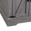 Table de bout de style rustique avec charge - Tablette latérale réglable en noyer gris et portes de grange pour porte de salon