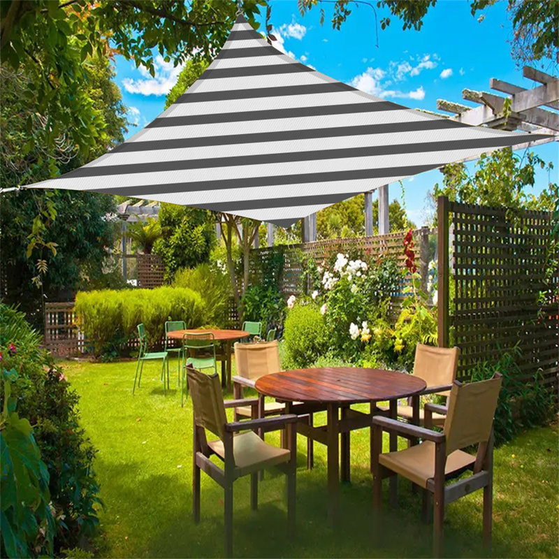 1'' x 0.66'' Rectangle Shade Sail, Gray/White