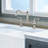 Heritage Brass Bridge Kitchen Faucet with Sprayer, 4 Hole Kitchen Faucet 2 Handle, 8 Inch Centerset Faucet for Kitchen Sinks-71651045-98364346