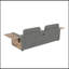 Causeuse en chenille avec tiroirs coulissants, tables d'appoint et porte-gobelet-672776753