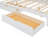 Storage-Focused Queen Size Platform Bed with Twin XL Trundle and Drawers, Solid Wood, Soft White Classic Design-965769549