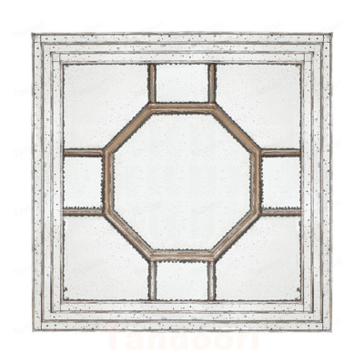 Miroir mural 48 po x 48 po de style antique avec cadre en miroir