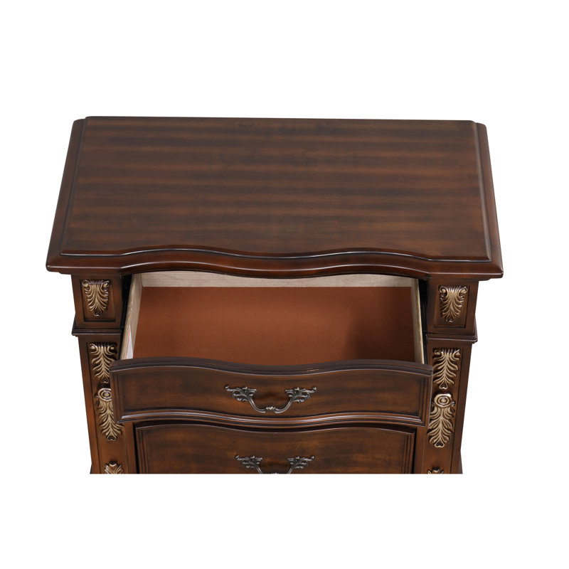 Charmante table de chevet avec plusieurs tiroirs fonctionnels pour rehausser la chambre à coucher