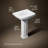 Kohler Archer 24" Rectangular Pedestal Bathroom Sink with Widespread Faucet Holes-2577030-3639118