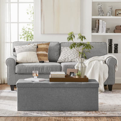 43 Inches Folding Storage Ottoman Bench