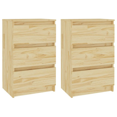 Goldmon 40cm W Solid Wood Bedside Table
