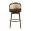Ensemble de 2 tabourets de bar d'intérieur en bois Tommen avec structure en bois d'hévéa durable et siège rembourré en polyuréthane confortable-847748987