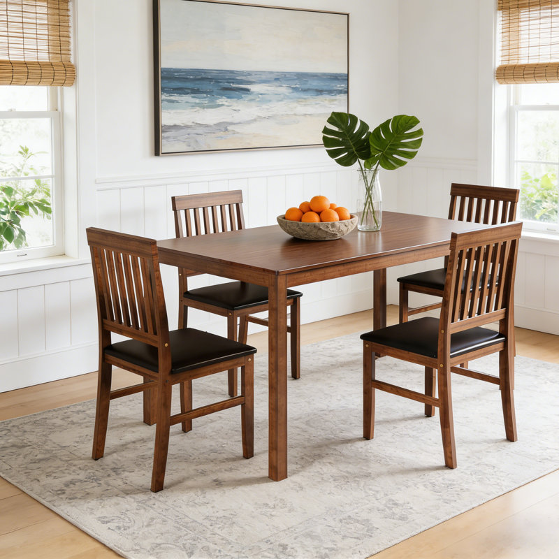 Heidy 5- Piece Dining Set, Brown