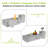 12.6’’ H X 48’’ W Metal Propane Outdoor Gas Fire Pit Table With Golden Light-1819430749