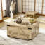Table basse avec rangement, table basse carrée pour le salon, table centrale en bois avec plateau relevable à charnières et espace caché, chêne