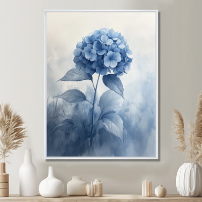 Blue Hydrangeas In The Mist Dream II - Hydrangea Wall Art