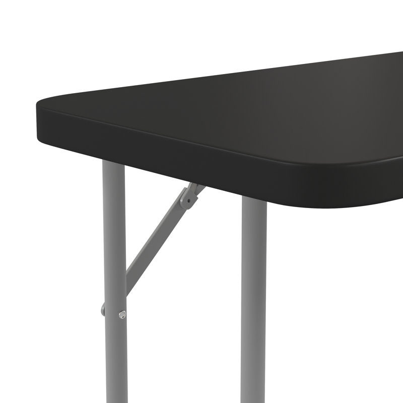 Black Rectangular Plastic Folding Training and Event Table