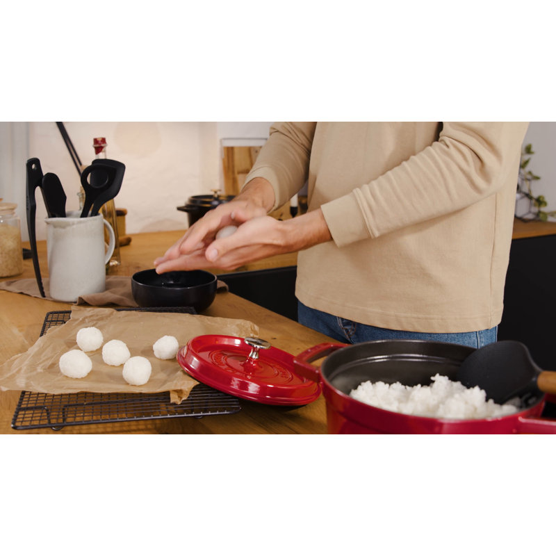 Matte Black Silicone and Acacia Wood Multi-Function Spoon