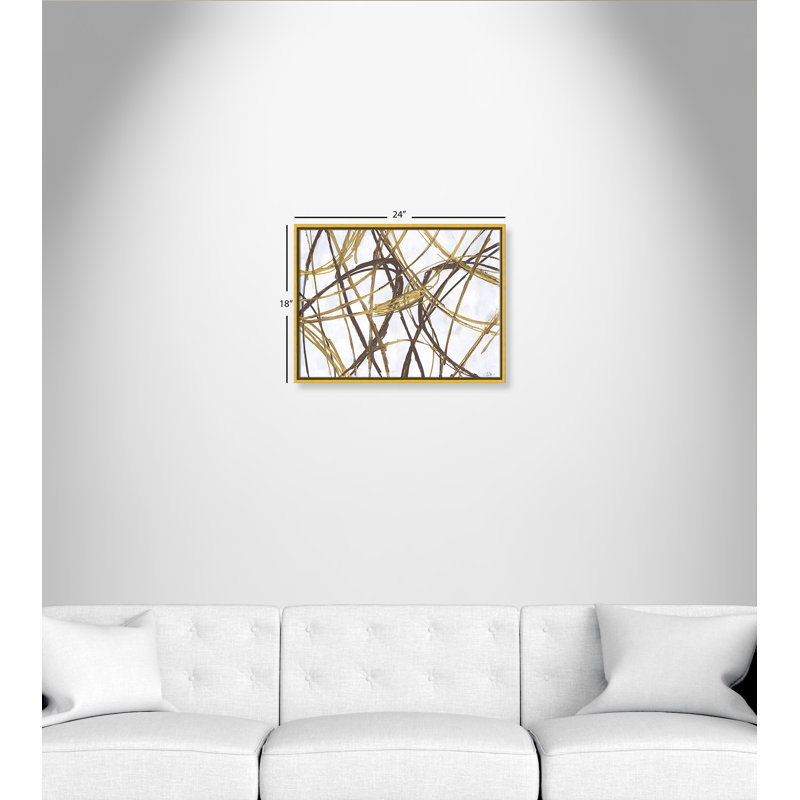 «Expressions», cadre flottant, reproduction d'art sur toile, H 18 po x l 24 po x P 2 po, Cadre doré