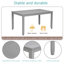 Ensemble de salle à manger de cuisine 6 pièces, table de salle à manger rectangulaire en bois avec 4 chaises rembourrées et un banc, ensemble de table de salle à manger pour 6 personnes, salon, bar et cuisine-575953226-575953224