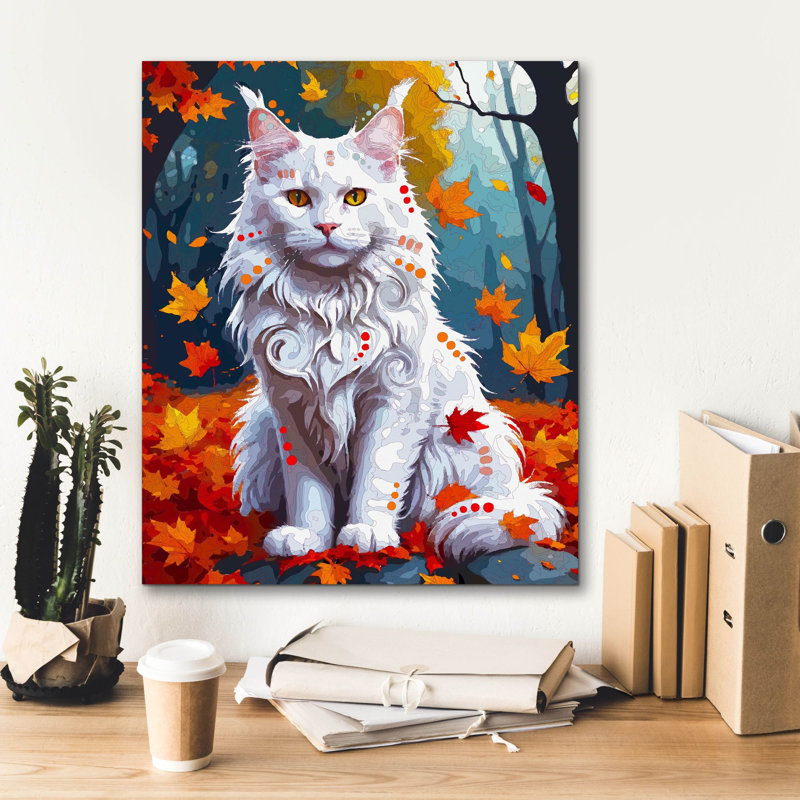 Toile épique «Autumn Maine Coon» par Dean Russo, 20 po x 24 po, H 24 po x l 20 po