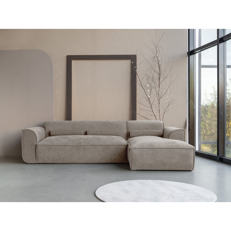 Flex Felix 4 Seater Corner Sofa , Dark Beige, Right Hand Facing