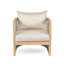 Ensemble de conversation d'extérieur moderne en bois d'acacia avec corde tissée à la main pour 5 personnes Brecht-132839536