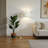 Clapton 65"H Floor Lamp, Brass Metal & Ivory / Cream Shade