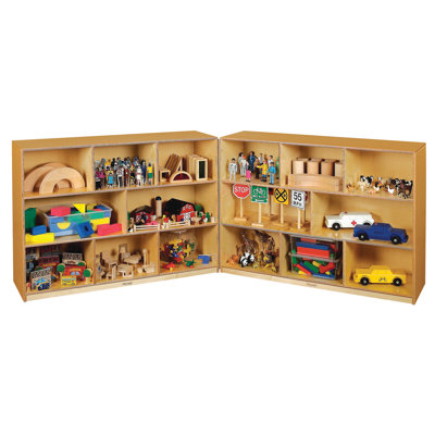 16 Compartment Manufactured Wood Shelving Unit
