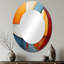 Cubisme géométrique forme I - miroir cubique, miroir mural moderne unique, impression d'art en métal-121544013-121544016
