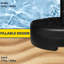 Base de parasol demi-ronde Outsunny - remplissable sable / eau, fabrication en PEHD et en acier, motif décoratif pour patio