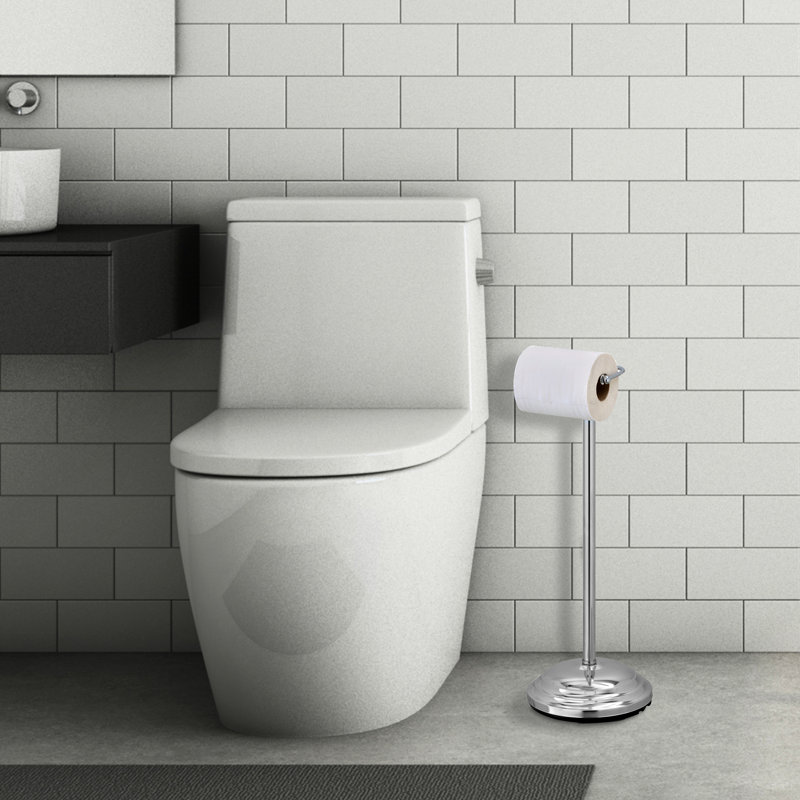 Porte-papier hygiénique à rouleau simple chromé