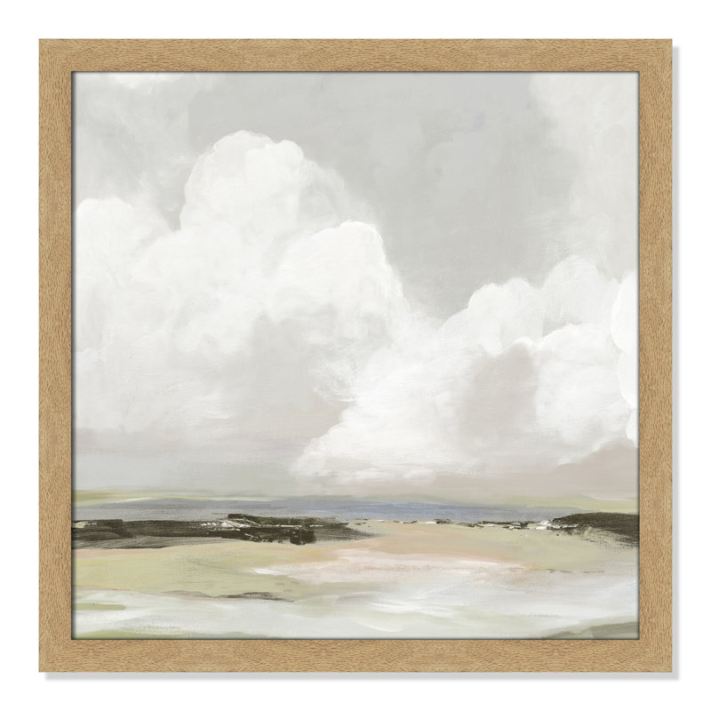 Weatherhill Soft Clouds - Picture Frame Painting Print, Natural Framed, 24.5" H x 24.5" W x 1.12" D