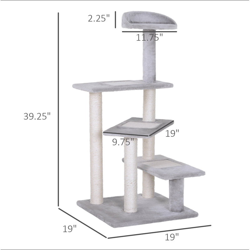 Tour pour chat, arbre à chat avec escalier tournant
