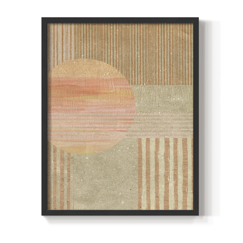 Adobe Sunrise I, reproduction encadrée - bois massif, H 20 po x l 16 po, Noir