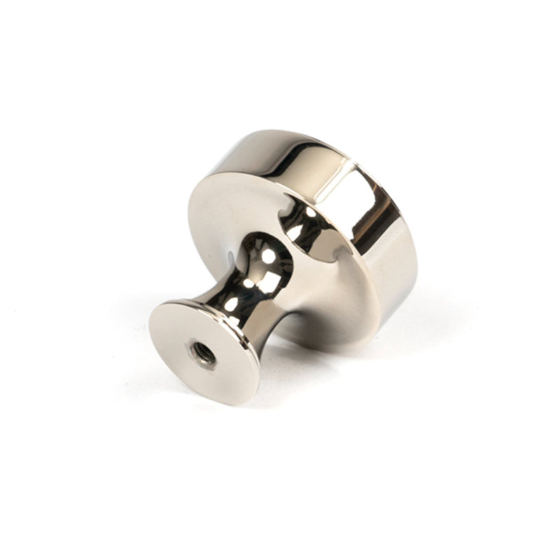 Matt Black Scully Cabinet Knob - 38Mm, 3 cm, Polished Nickel