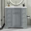 Meuble-lavabo de salle de bain 36 po sans évier à six tiroirs-950384168