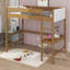 Lit mezzanine simple tapissier avec bureau Kimmberly