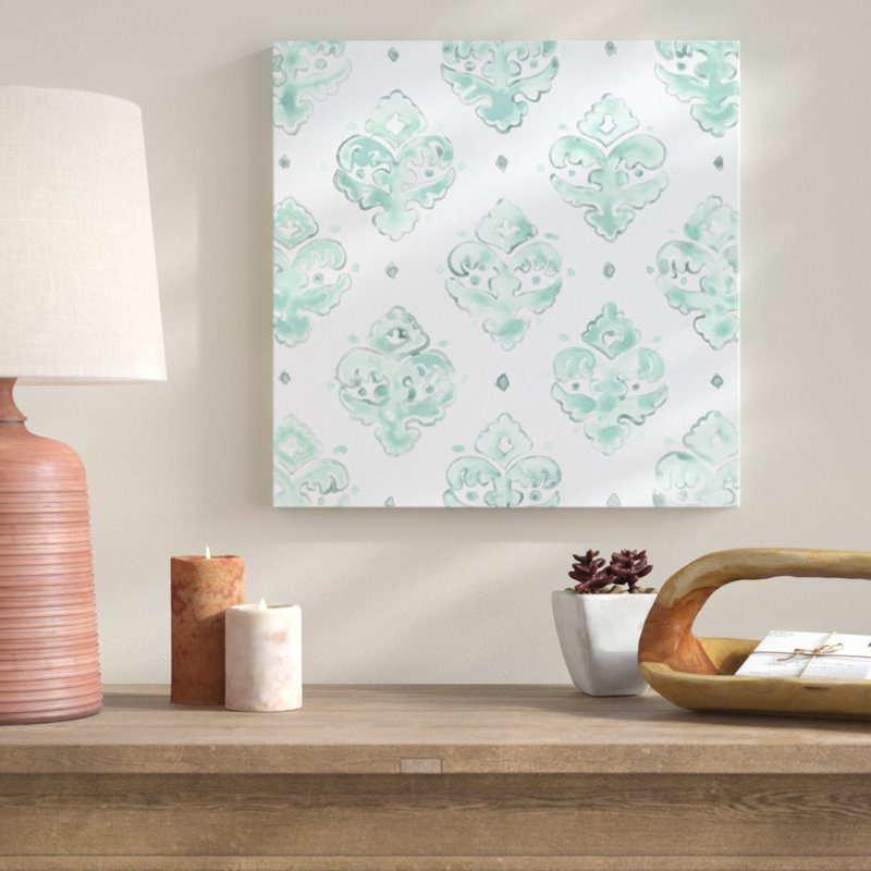 «Bohemian Textile II», peinture sur toile, H 20 po x l 20 po