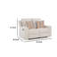 Causeuse inclinable manuelle en polyester Genna, 2 coussins 64 po-108470650