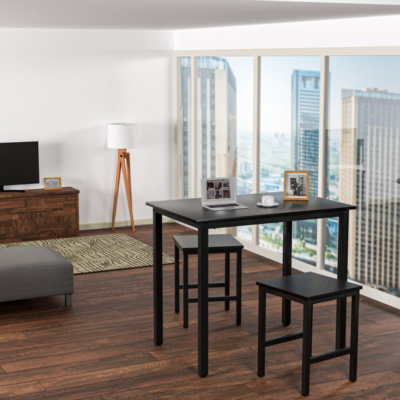 Dova 2 - Person Four Leg Dining Set, Black