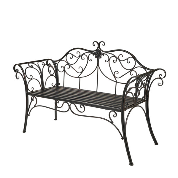 Astoria Grand Bradfield Metal Outdoor Bench & Reviews | Wayfair