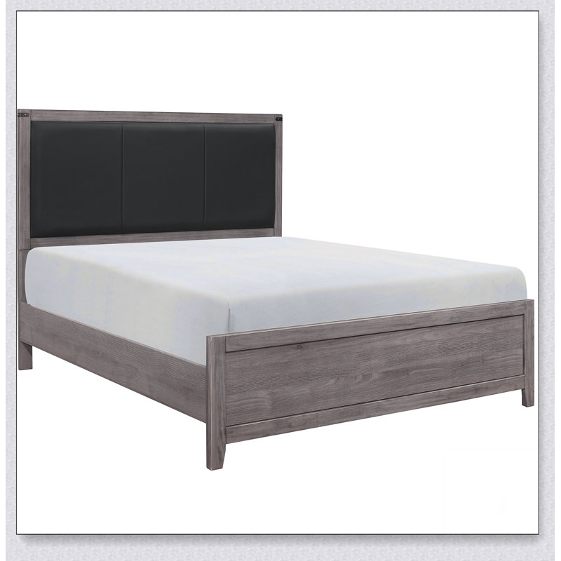 Tête de lit tapissier en similicuir brun, Double