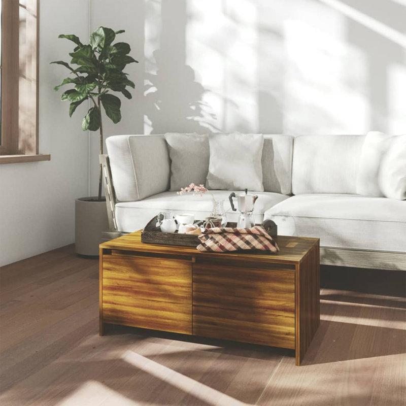 Coffee Table 90x50x41.5 cm Engineered Wood, Brown Oak