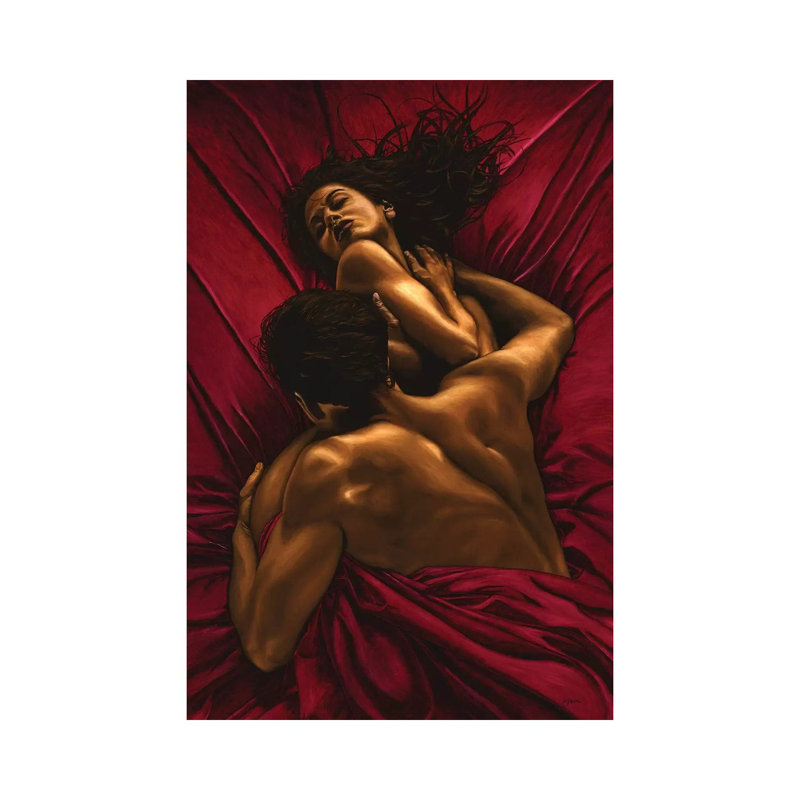 «The Passion» par Richard Young - impression d'art graphique, Toile tendue, H 12 po x l 8 po x P 0,75 po
