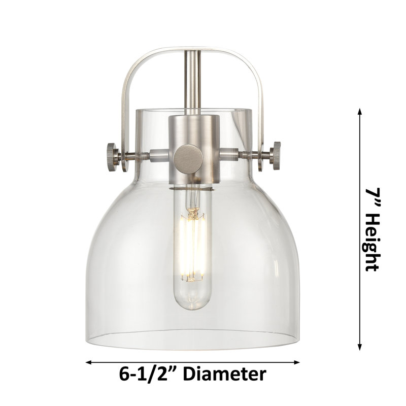 Applique murale 1 lumière 6 po Skycrest, Blanc mat, Nickel poli