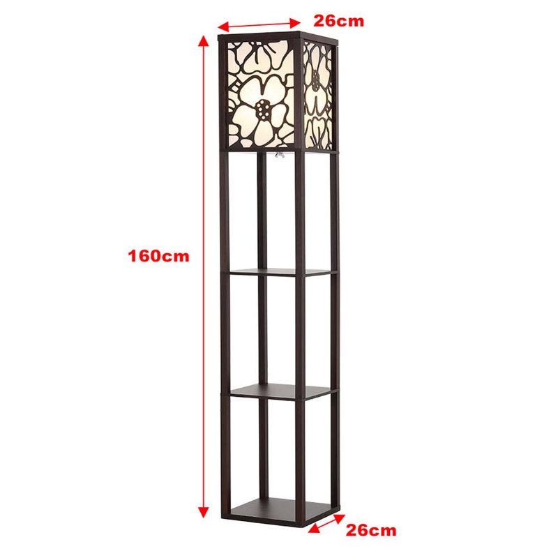 Cullacabardee 160cm Column Floor Lamp, Walnut