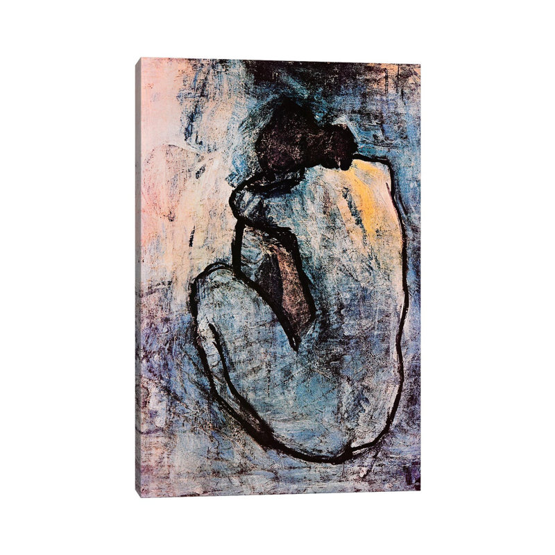 Blue Nude by Pablo Picasso - Wrapped Canvas Painting, 66.04 cm H x 45.72 cm W x 1.91 cm D