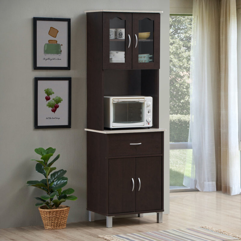 Humphreys 68.3'' Kitchen Pantry, Cherry