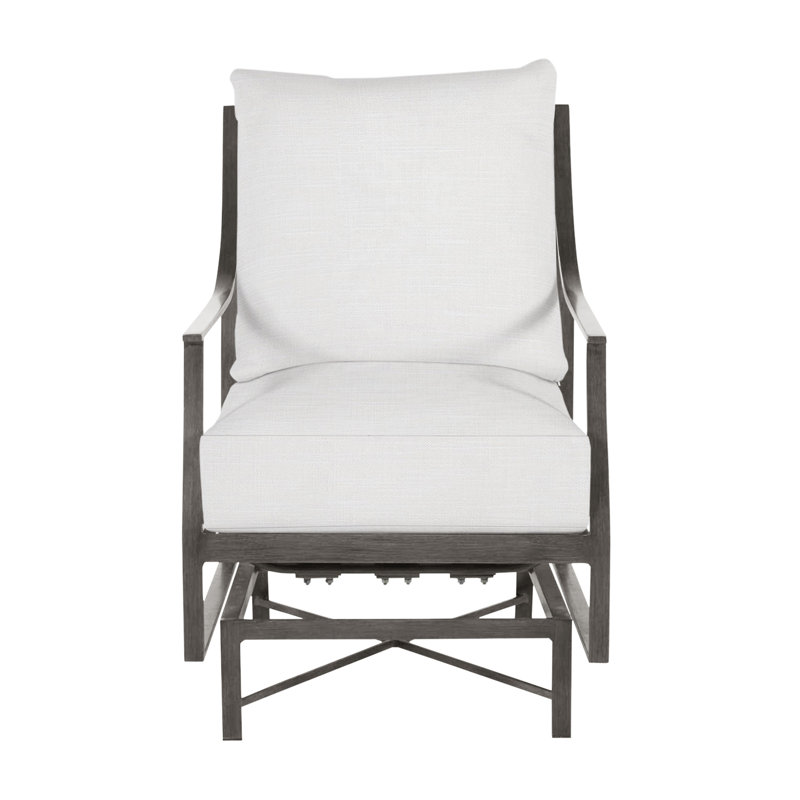 Méridienne en aluminium Monaco - Gris ardoise, InsideOut® Rollo ‑ lin dentelle, Sans bourrure + bourre standard, Gris ardoise
