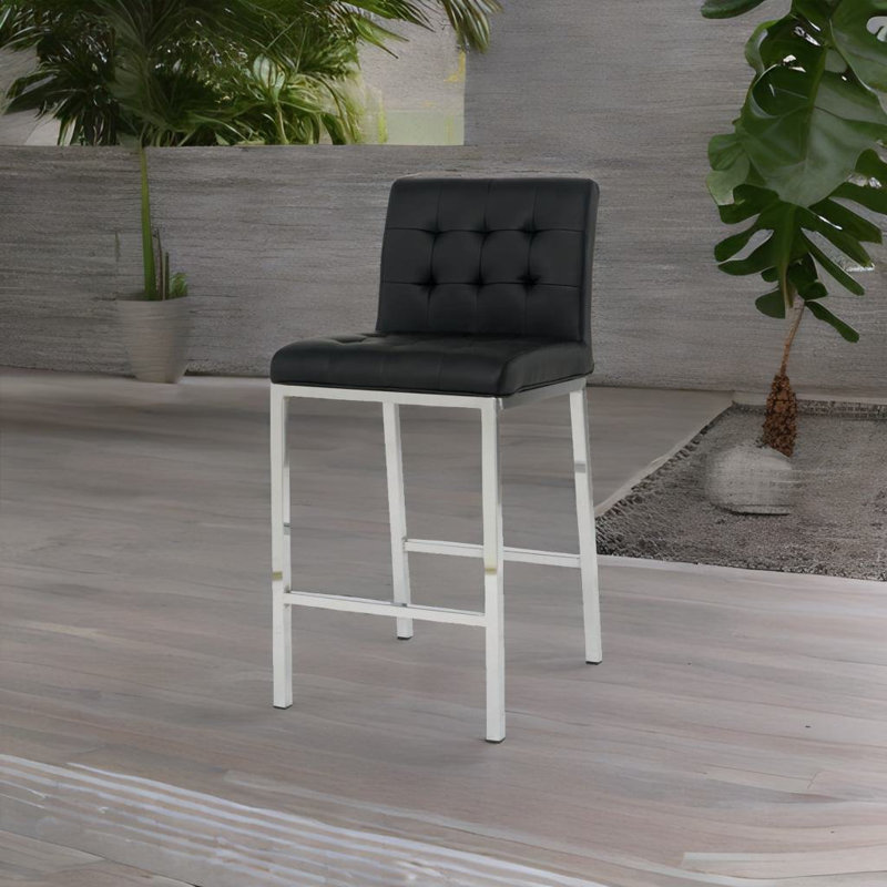 Tabouret de comptoir 25,4 po Gurtrue, Noir