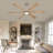 Modern 6 Blade Solid Wood Ceiling Fan With Led Light And Remote-670455144-670455150-670455151